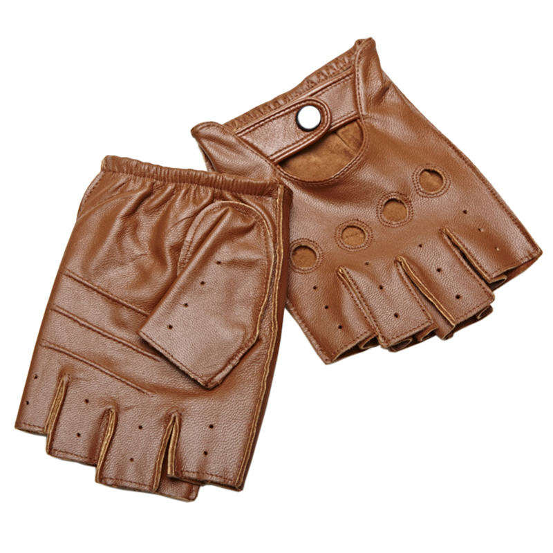 High Quality Man's Half Finger - Leather Driving Glove ulasan dan harga