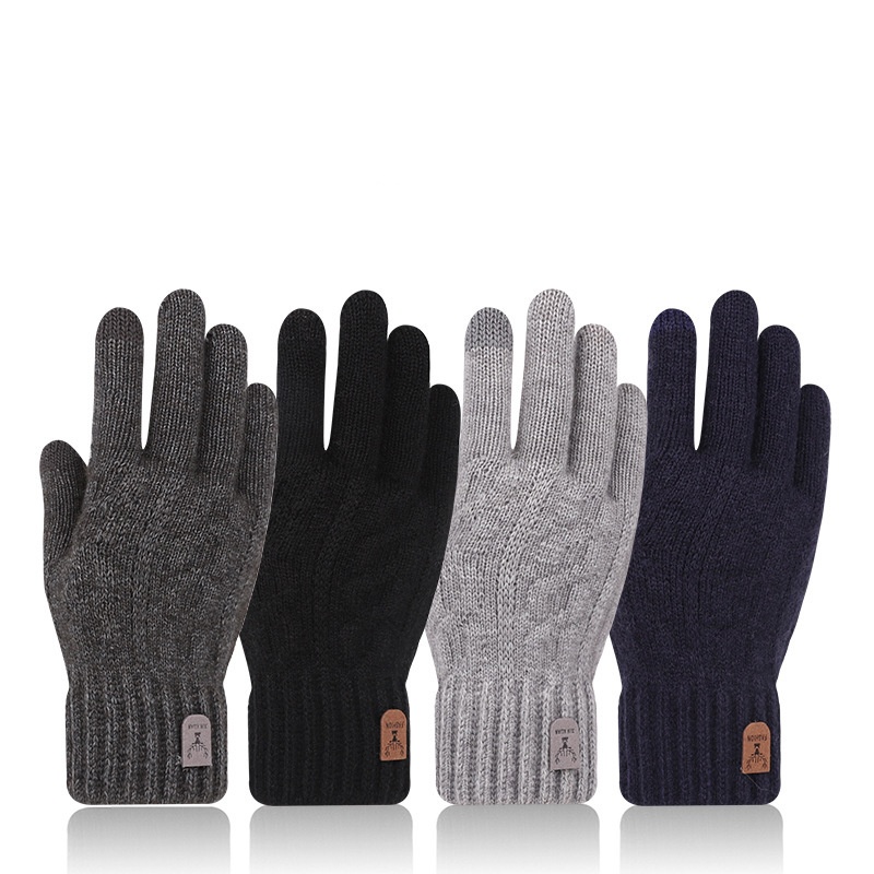 Men Winter Warm Wool Knitted G - Wool Glove Lined ulasan dan harga