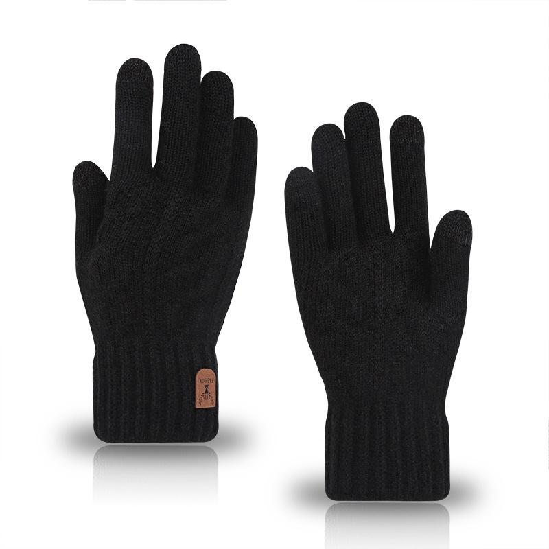 Men Winter Warm Wool Knitted G - Wool Glove Lined ulasan dan harga