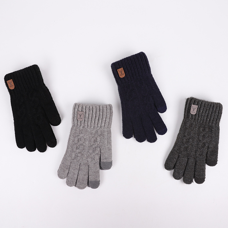 Men Winter Warm Wool Knitted G - Wool Glove Lined ulasan dan harga